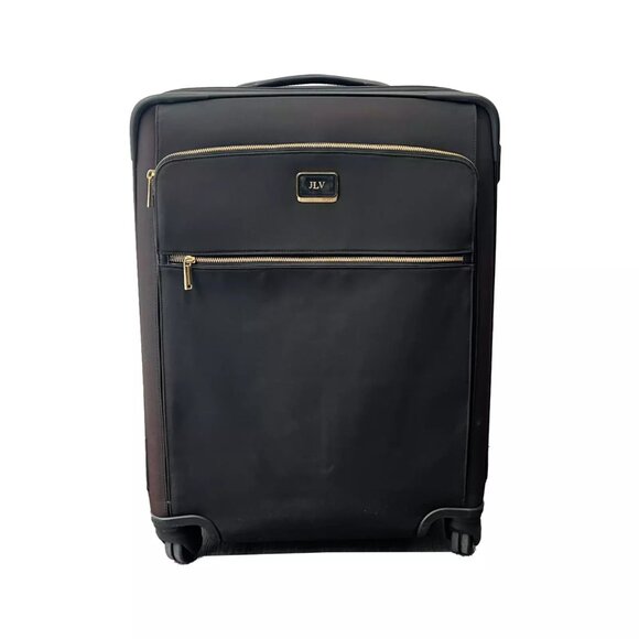 $925 Tumi Black Red Larkin Elisa Expandable 4-Wheeled Packing Suitcase Luggage - Picture 1 of 16
